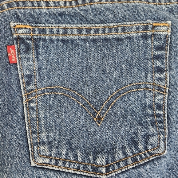 Levis‎ 550 Blue Jeans 12 Relaxed Tapered Vintage Thick Solid Fabric Casual Comfy - Picture 10 of 10